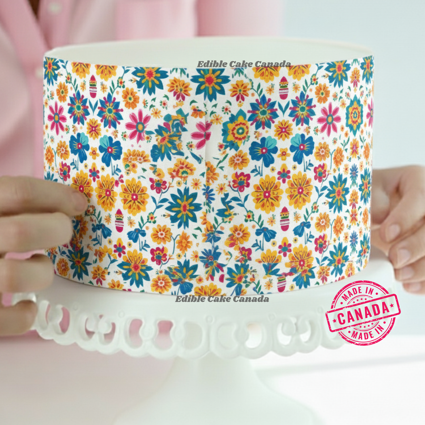 Mexican Embroidery Cake Wrap – Edible Image Icing Sheet