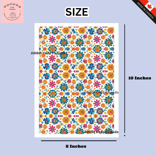 Mexican Embroidery Cake Wrap – Edible Image Icing Sheet