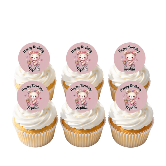 Custom Image Edible Icing Cupcake Topper, 2 Inch Round Sheet of 12