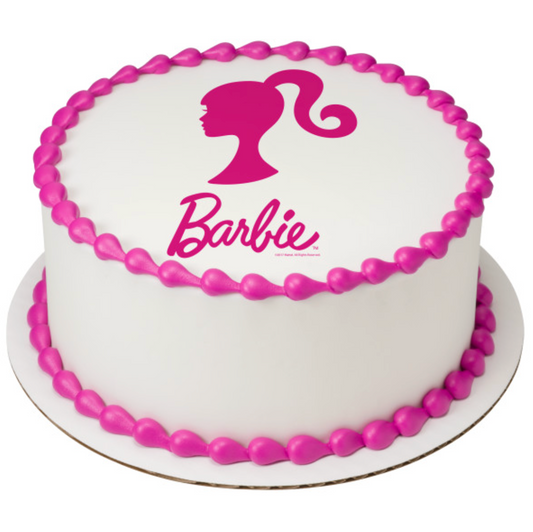 Barbie™ Silhouette PhotoCake® Edible Image® icing cake topper processed in Canada
Licensed Barbie™ edible icing cake topper for birthday cake
Barbie™ Silhouette edible cake image for themed party cake
PhotoCake® Edible Image® Barbie™ cake decoration Canada
Barbie birthday cake topper edible icing sheet
Licensed Barbie™ cake topper printed on edible icing sheet