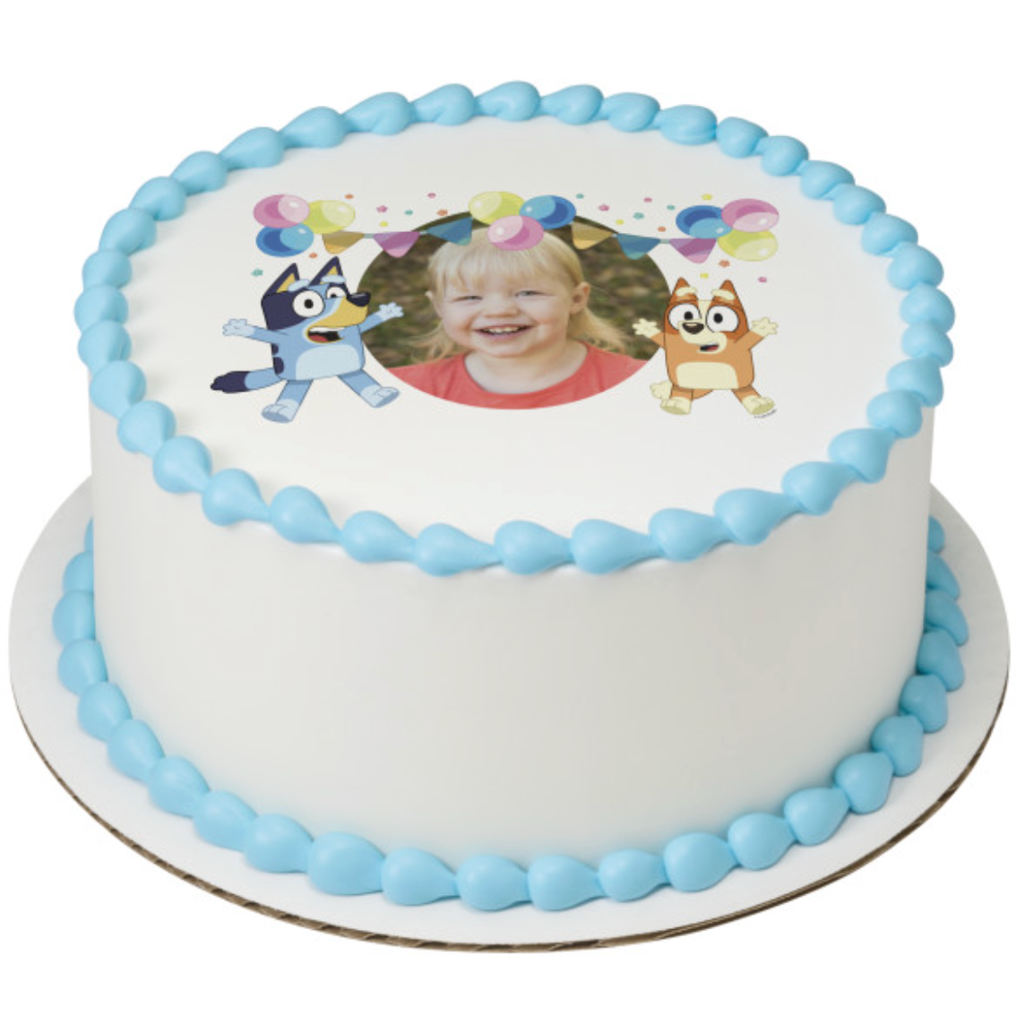Bluey cake topper, Bluey edible image, Bluey icing sheet, Bluey PhotoCake, licensed Bluey cake topper, Bluey birthday cake decoration, edible icing cake topper Canada, Bluey birthday party, PhotoCake edible image, Bluey cake decorations Canada