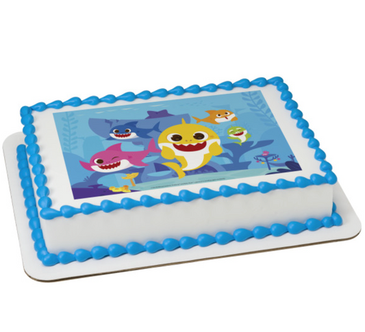 Baby Shark Jawsome! Edible icing sheet for cakes – PhotoCake licensed (Canada)"
"Edible icing sheet featuring Baby Shark Jawsome for cake decorating – PhotoCake (Canada)"
"Licensed Baby Shark Jawsome edible icing sheet on cake (Canada)"
"PhotoCake Baby Shark Jawsome edible icing sheet for cupcakes and cookies – Canada