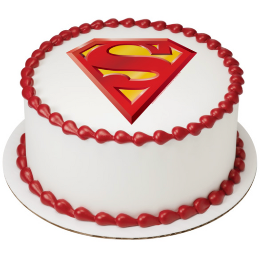 Superman™ Power Up officially licensed PhotoCake® Edible Image® cake topper printed on icing sheet, available in Canada