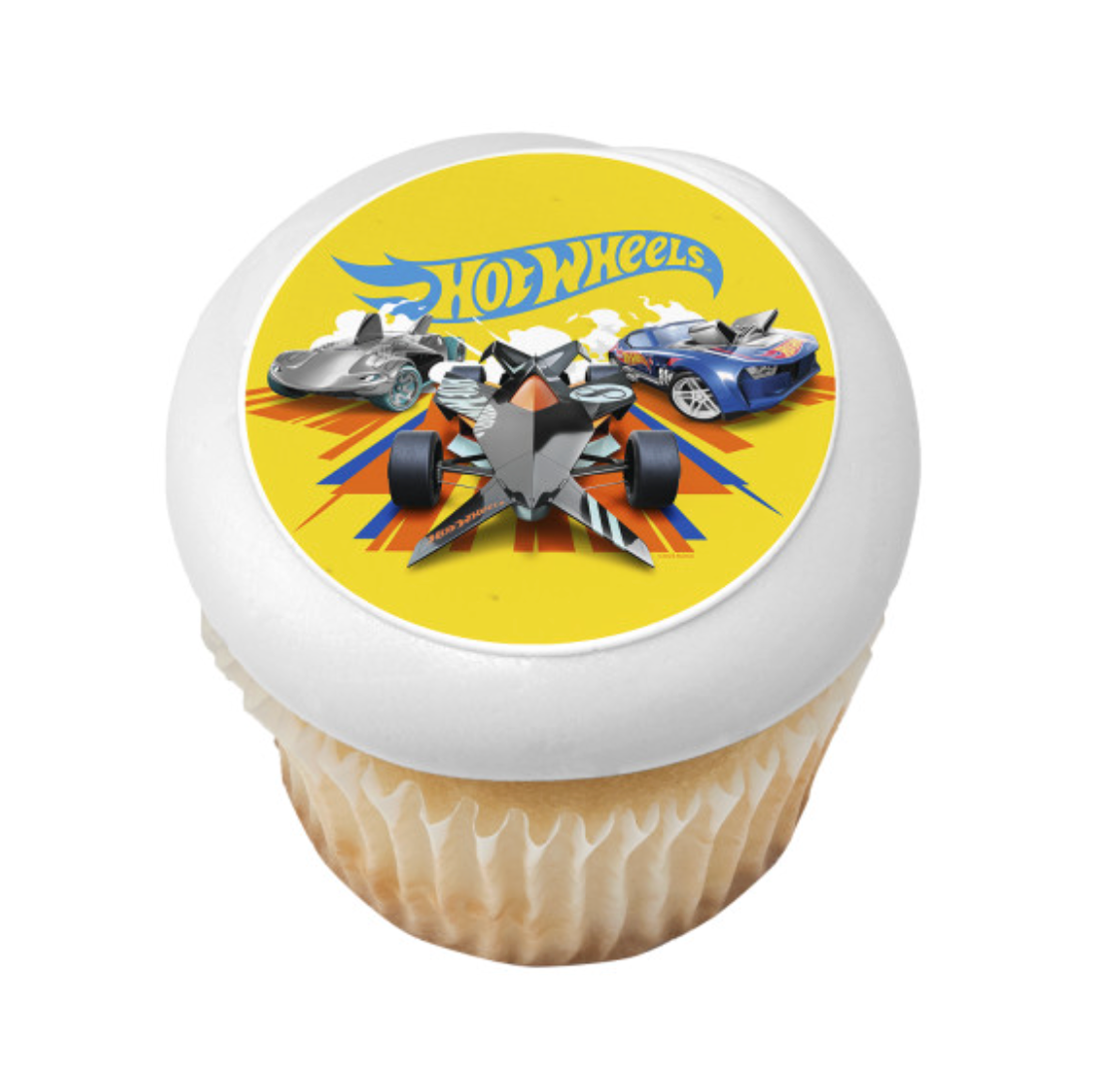 Hot Wheels™ Burnin' Rubber PhotoCake® Edible Image® icing cake topper