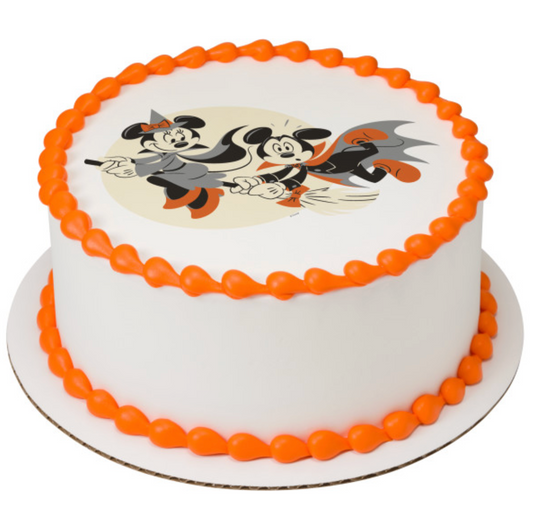Mickey Mouse and Minnie Mouse Happy Halloween PhotoCake edible image cake topper
Licensed Mickey and Minnie Halloween edible icing cake topper printed in Canada
Disney Mickey Minnie Happy Halloween edible cake decoration for kids party
PhotoCake Edible Image featuring Mickey Mouse and Minnie Mouse Halloween design
Mickey Mouse Minnie Mouse Halloween cake topper edible icing sheet Canada
