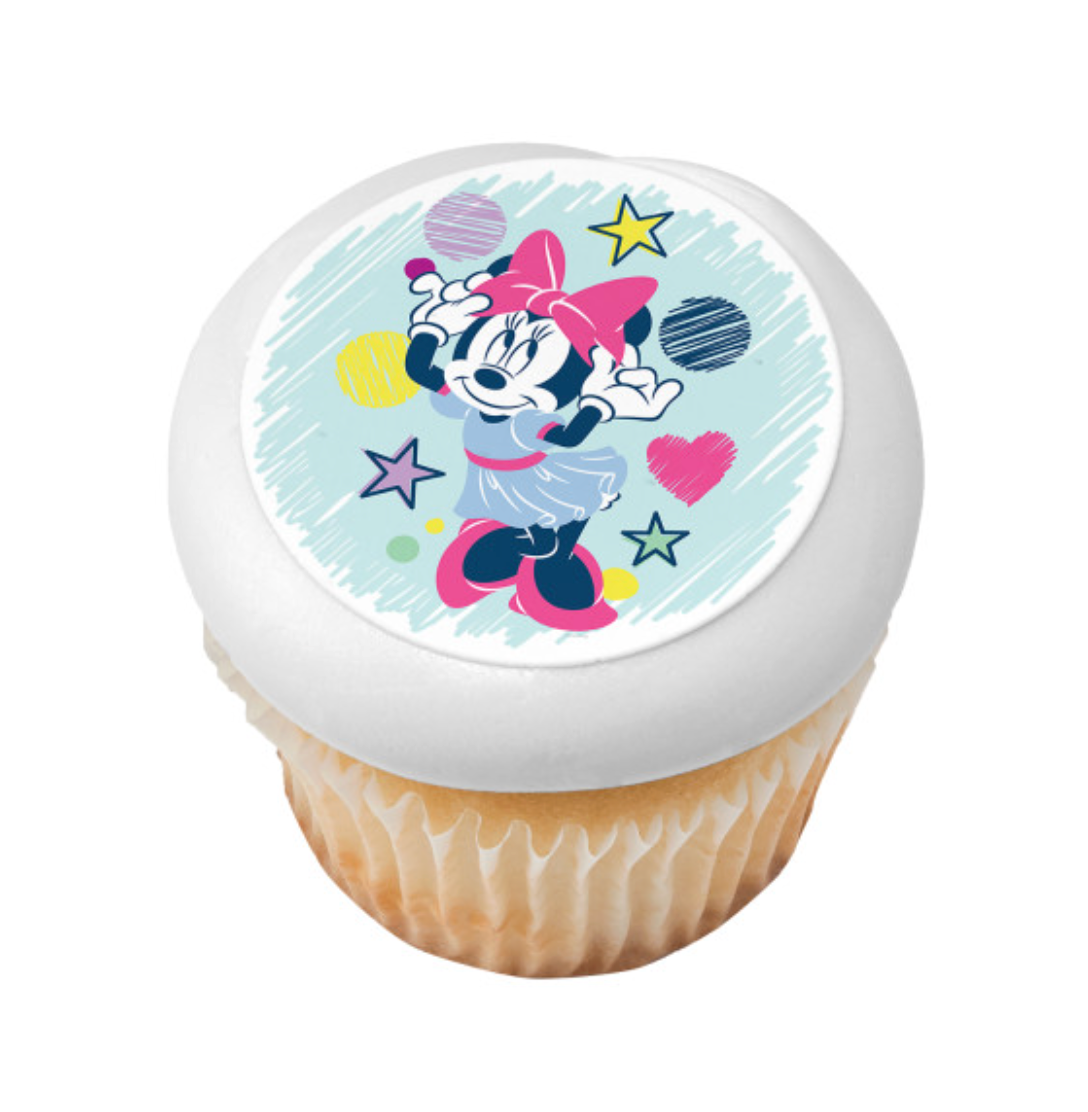 Licensed Disney Minnie Mouse Sweet and Cute PhotoCake edible image cake topper printed in Canada