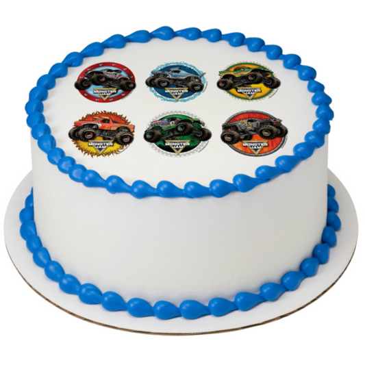 Monster Jam High Flyin PhotoCake edible image cake topper printed on icing sheet