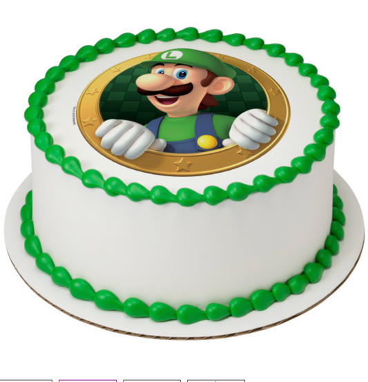 Super Mario™ Luigi Okie Dokie PhotoCake® edible image cake topper processed in Canada
Licensed Luigi edible icing cake topper for Super Mario™ birthday cake
PhotoCake® Edible Image® featuring Luigi Okie Dokie design for cakes
Super Mario™ Luigi edible cake decoration icing sheet Canada
Luigi Okie Dokie edible image cake topper for kids birthday party