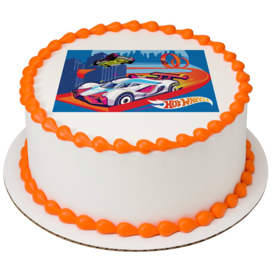 Hot Wheels Race to Win PhotoCake edible image cake topper processed in Canada