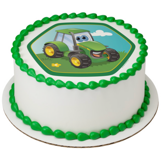 John Deere Johnny Tractor licensed PhotoCake edible image cake topper processed in Canada