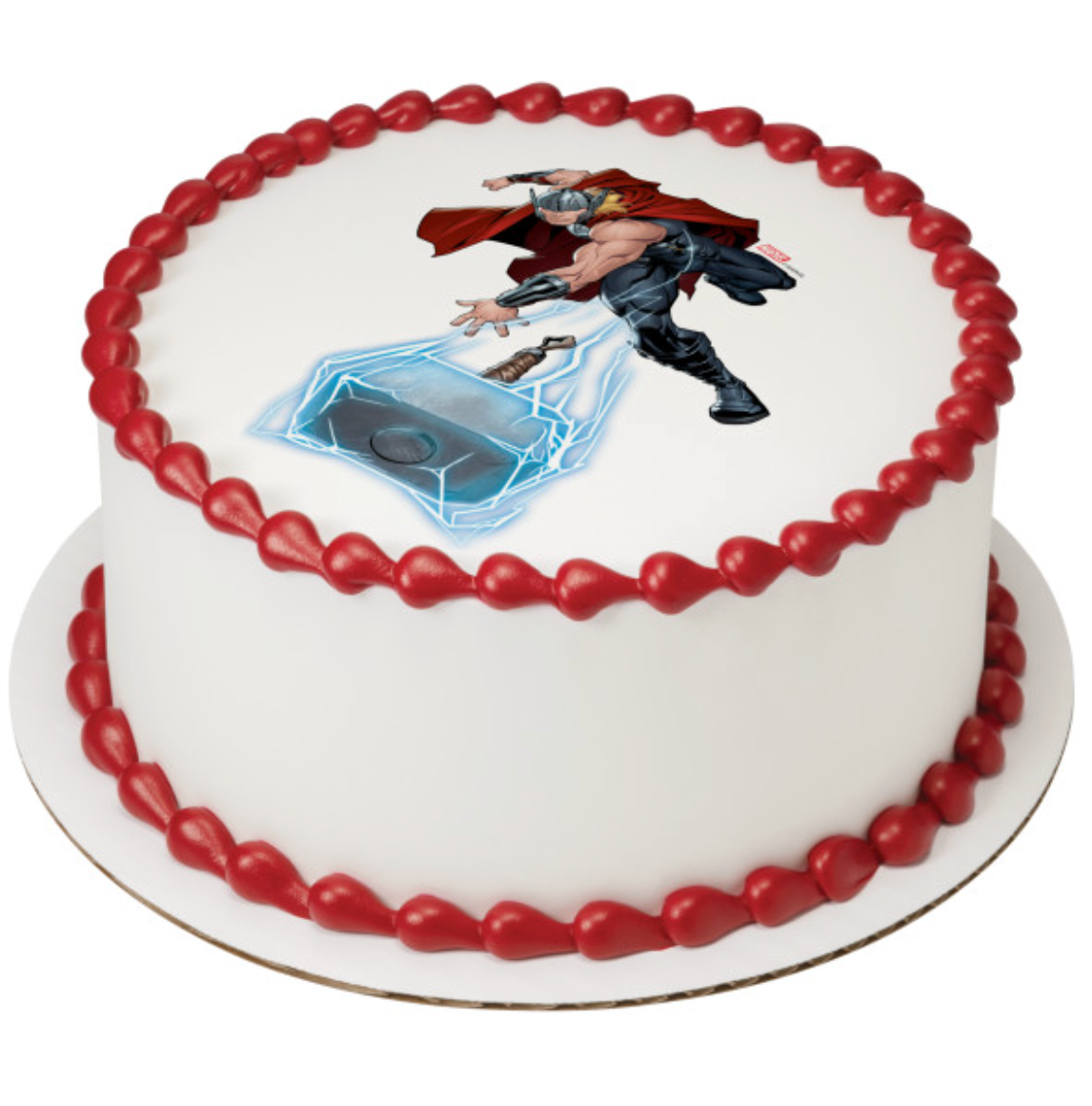Marvel’s Thor PhotoCake edible icing cake topper printed in Canada
Licensed Thor Edible Image cake topper for superhero birthday cake
Marvel Thor edible cake decoration on icing sheet
PhotoCake Edible Image Thor cake topper for birthday party
Thor superhero edible icing topper for cakes processed in Canada