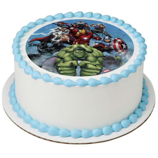 MARVEL Avengers Mightiest Heroes PhotoCake edible image icing cake topper processed in Canada
Licensed Avengers edible icing cake topper for superhero birthday cakes
PhotoCake Edible Image MARVEL Avengers cake topper sheet
MARVEL Avengers Mightiest Heroes edible cake image for party cakes
Superhero edible icing cake topper featuring licensed MARVEL Avengers design
Avengers birthday cake edible image topper processed in Canada