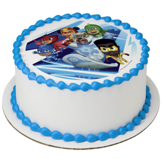 PJ Masks Heroes Rule PhotoCake edible image icing cake topper printed in Canada