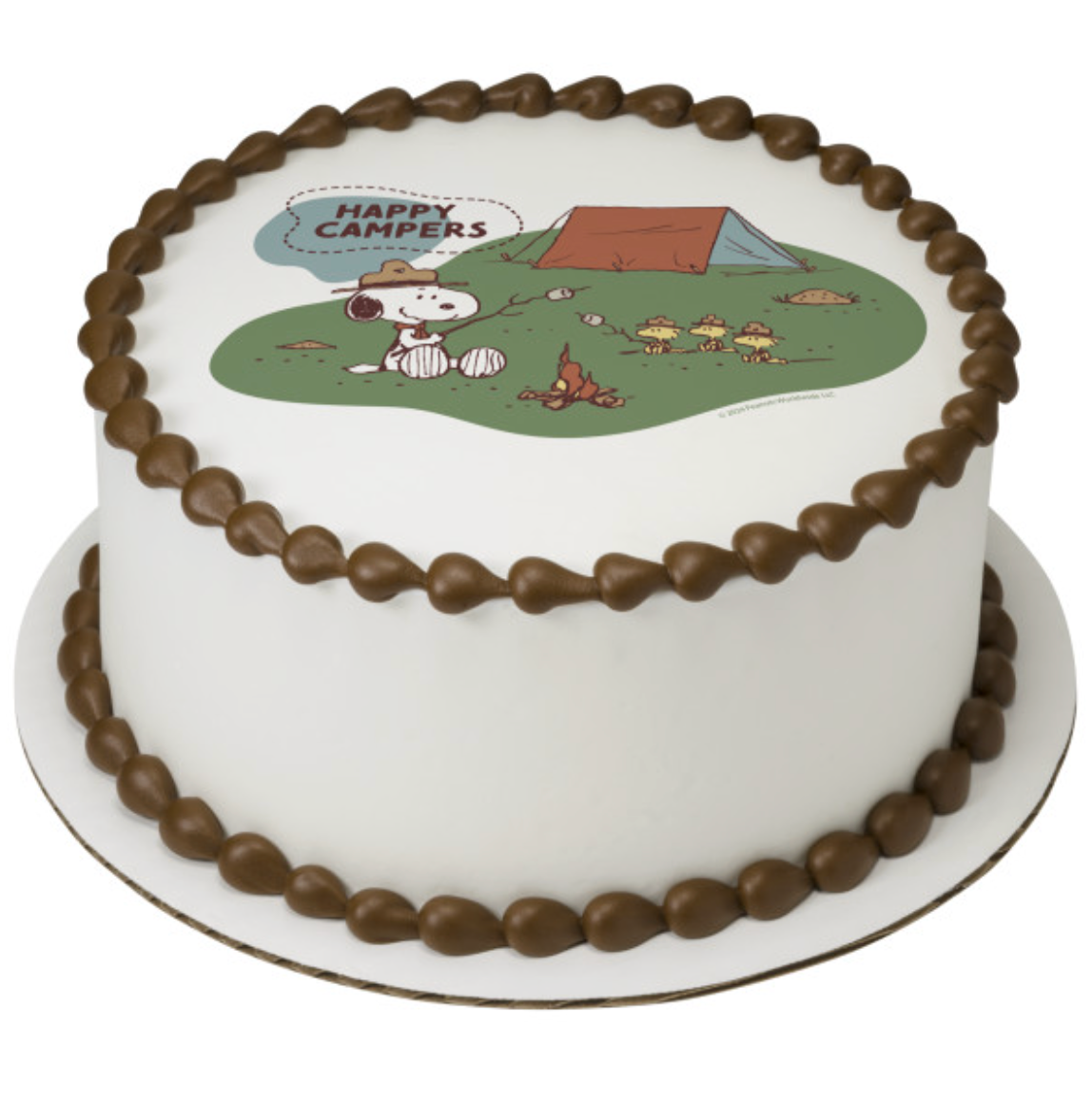 Licensed Peanuts® Snoopy® Happy Campers PhotoCake® edible image cake topper
Snoopy® Happy Campers edible icing cake topper processed in Canada
Peanuts® Snoopy® camping themed edible cake topper for birthday cake
PhotoCake® Edible Image® Snoopy® Happy Campers cake decoration
Licensed Snoopy® edible icing sheet cake topper for camping birthday party