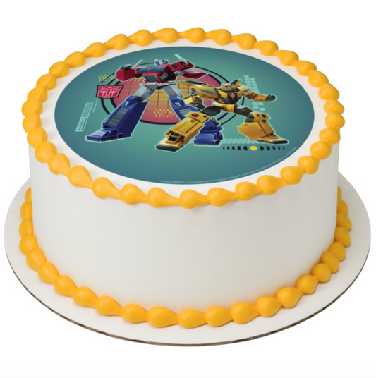 Transformers We Unite PhotoCake edible image cake topper printed in Canada