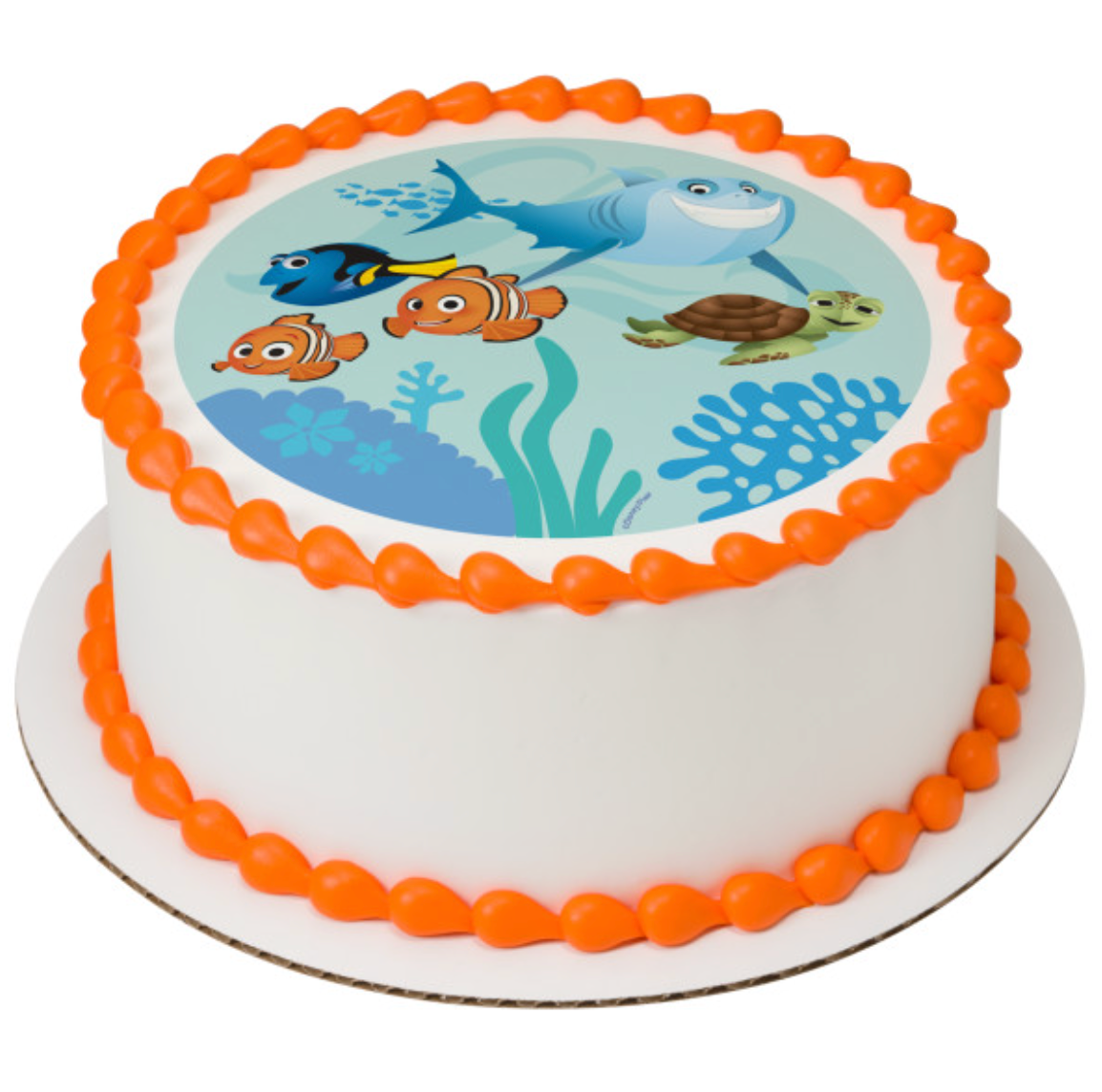 Disney and Pixar Finding Nemo Adventures PhotoCake edible image cake topper processed in Canada
Licensed Finding Nemo edible icing cake topper for birthday cakes
PhotoCake Edible Image Finding Nemo Adventures cake decoration Canada
Finding Nemo ocean themed edible cake topper for kids birthday party
Disney Pixar Finding Nemo icing sheet cake topper with colourful underwater design