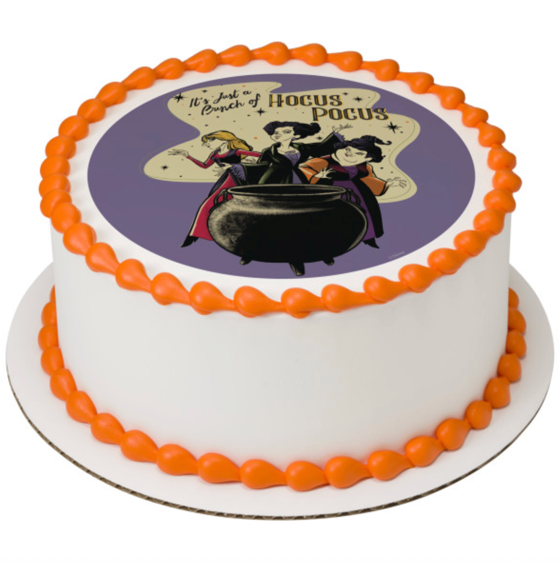 Licensed Disney Hocus Pocus PhotoCake edible image cake topper on icing sheet processed in Canada