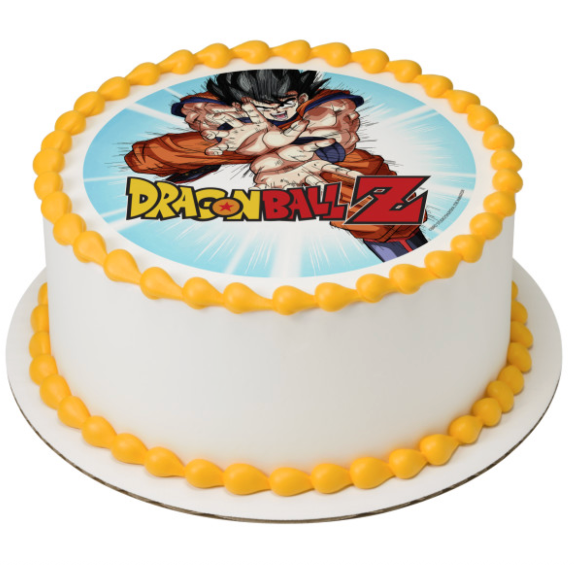 Dragon Ball Z Son Goku licensed PhotoCake edible icing cake topper processed in Canada