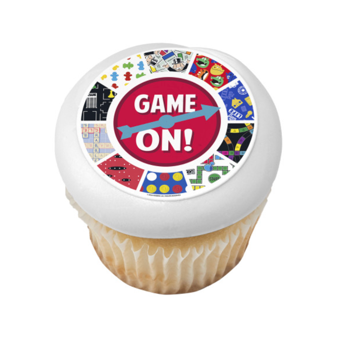 Hasbro Game Night Game On officially licensed PhotoCake edible image cake topper made in Canada