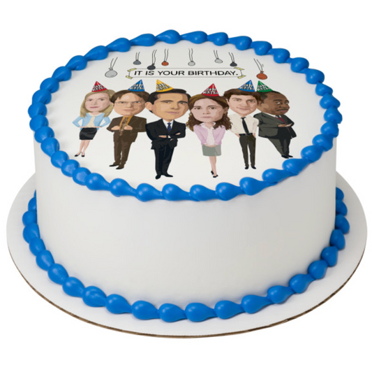 The Office It Is Your Birthday licensed PhotoCake Edible Image cake topper printed in Canada