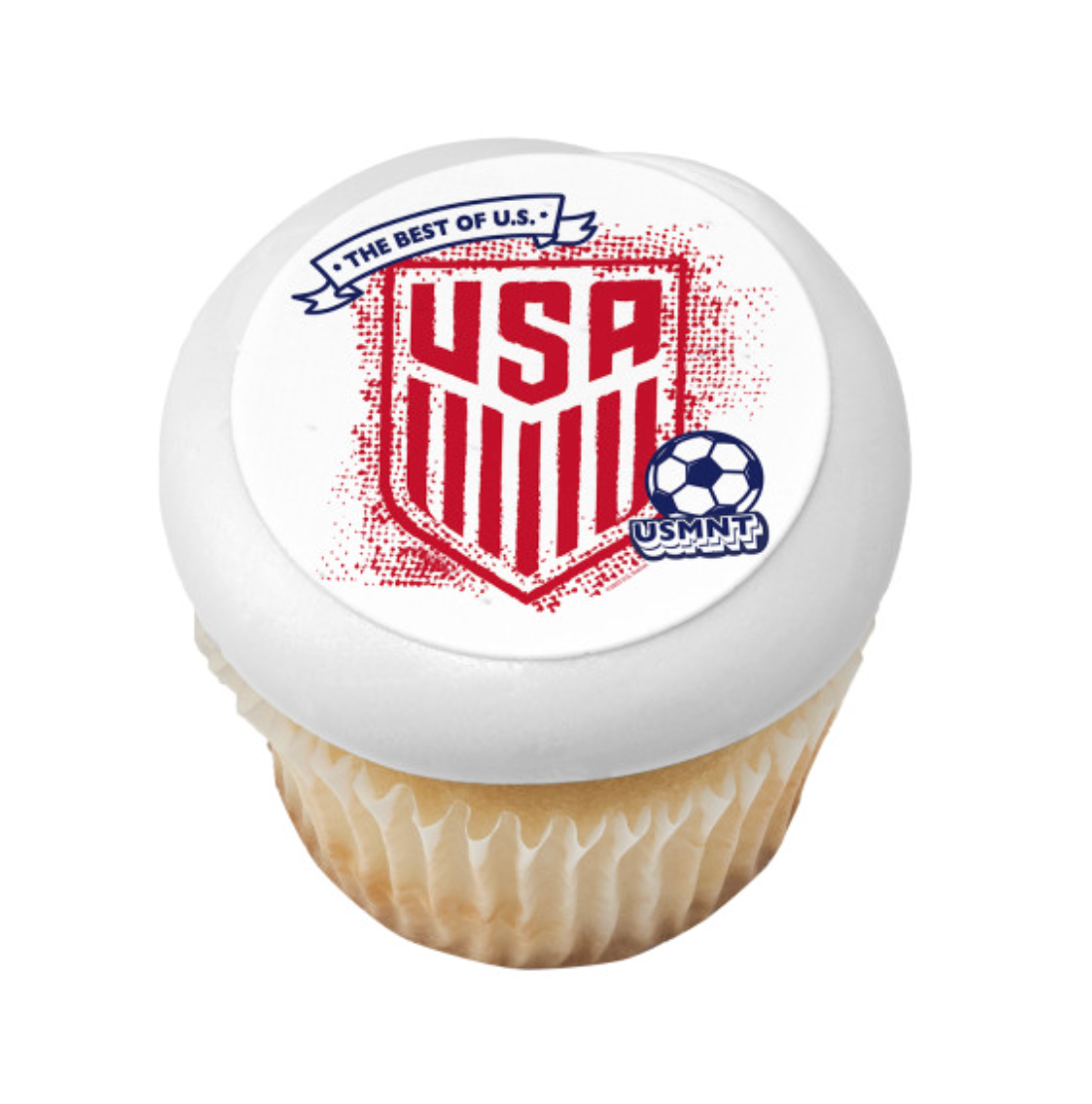 Officially licensed U.S. Soccer The Best of U.S. PhotoCake® Edible Image® icing cake topper, vibrant full-colour print, available in Canada