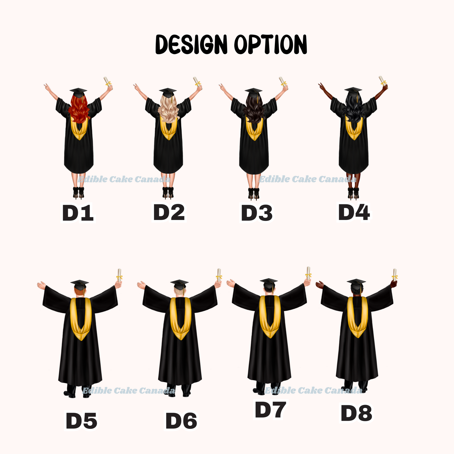 EDIBLE Graduation Frosting sheet Cake Wrap | 8 Design Options | Edible Icing Sheet for Grad Party Cake Decoration