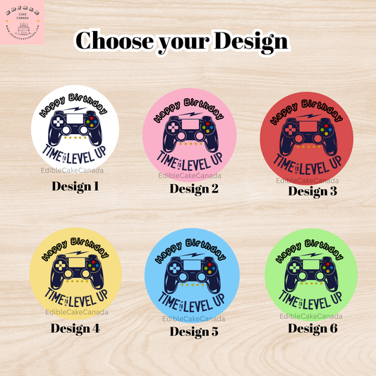 CUSTOM Edible Game controller Icing Frosting Sheet Topper | Personalized Birthday cake topper | PreCut