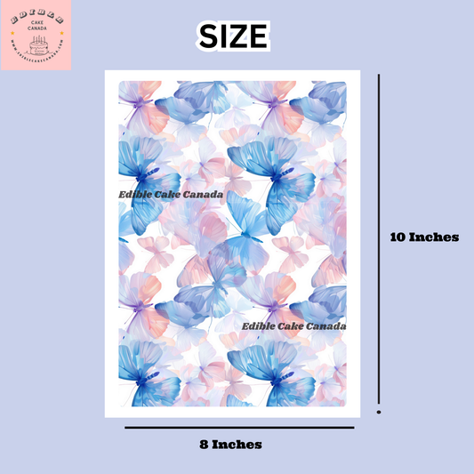 Edible Cake Wrap | Elegant Color fulButterfly Pattern Cake Wrap | Edible Icing Sheet for Birthday Cake
