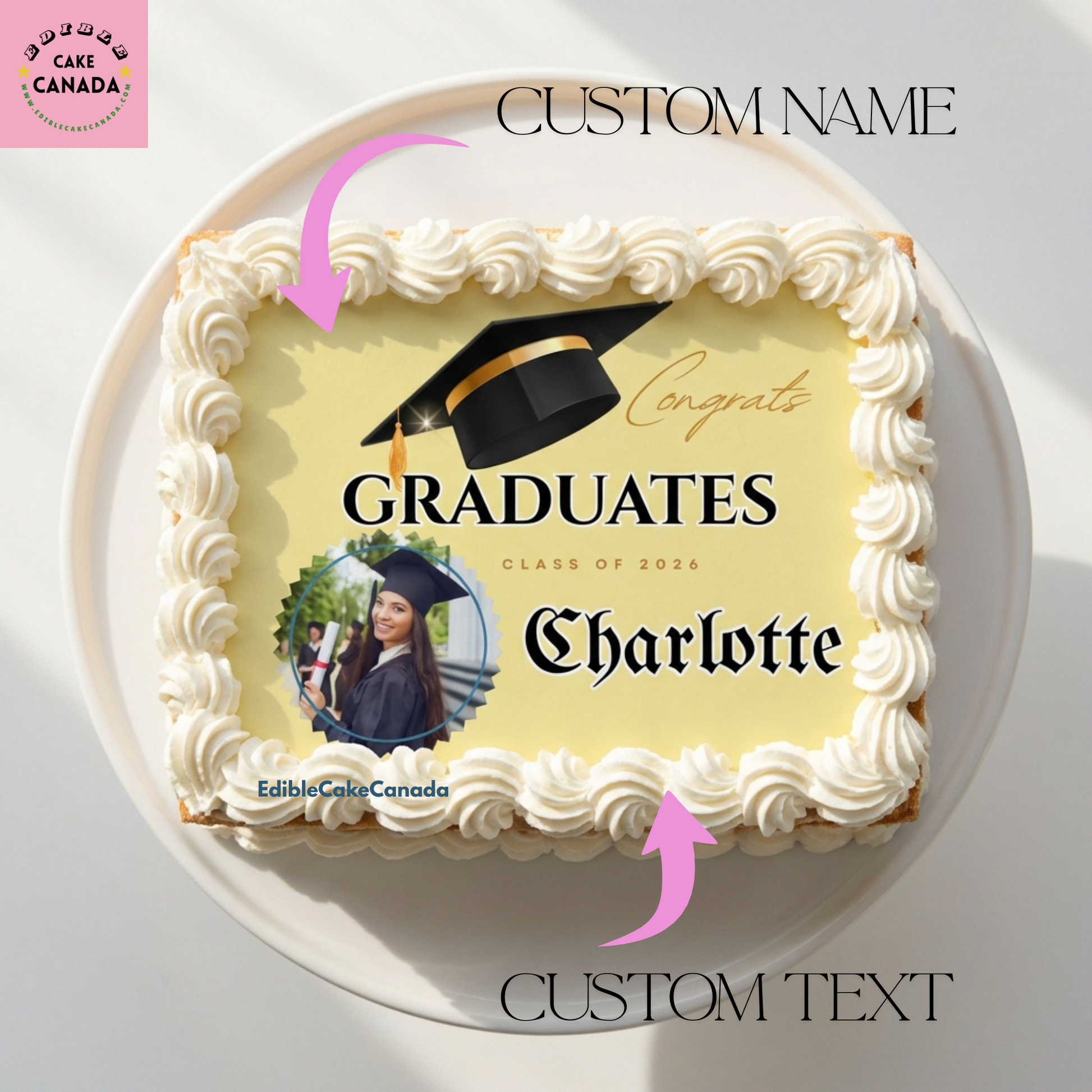 Graduation Cake Topper, Edible Icing Cake Topper, Personalized Graduation Cake Topper, Custom Photo Cake Topper, Custom Text Cake Topper, Graduation 2026 Cake Topper, Class of 2026 Cake Topper, Graduate Cake Topper, Congrats Graduate Cake Topper, Personalized Cake Topper, Edible Cake Image, Edible Icing Sheet, Custom Edible Image, Photo Cake Topper, Name Cake Topper, Graduation Party Supplies, Graduation Cake Decoration, Custom Graduation Topper, School Graduation Cake, College Graduation Cake, University G