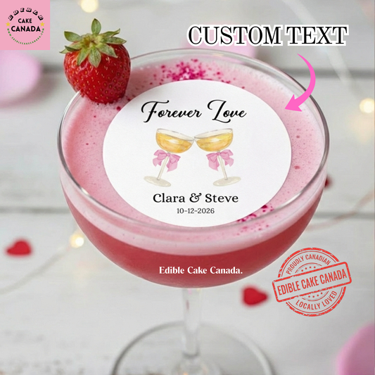 Proudly designed and produced in Canada. We serve customers across Canada, including Toronto, Mississauga, Brampton, Ottawa, Montreal, Vancouver, Calgary, Edmonton, Winnipeg, Halifax, and surrounding areas. Our custom edible toppers are perfect for Canadian weddings, anniversaries, birthdays, parties, and special events.