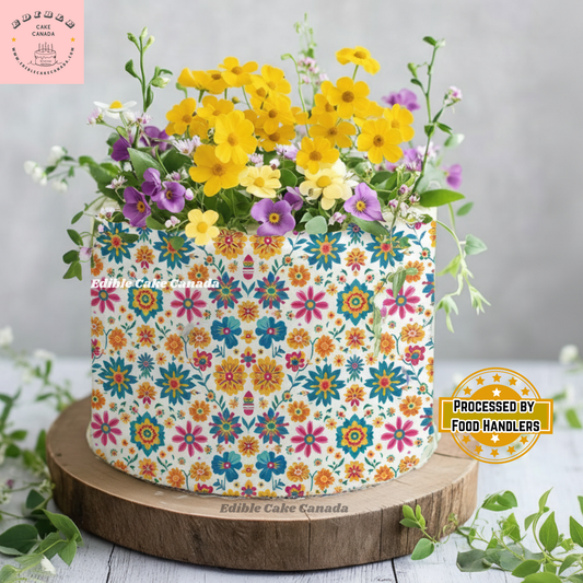 Mexican Embroidery Cake Wrap – Edible Image Icing Sheet