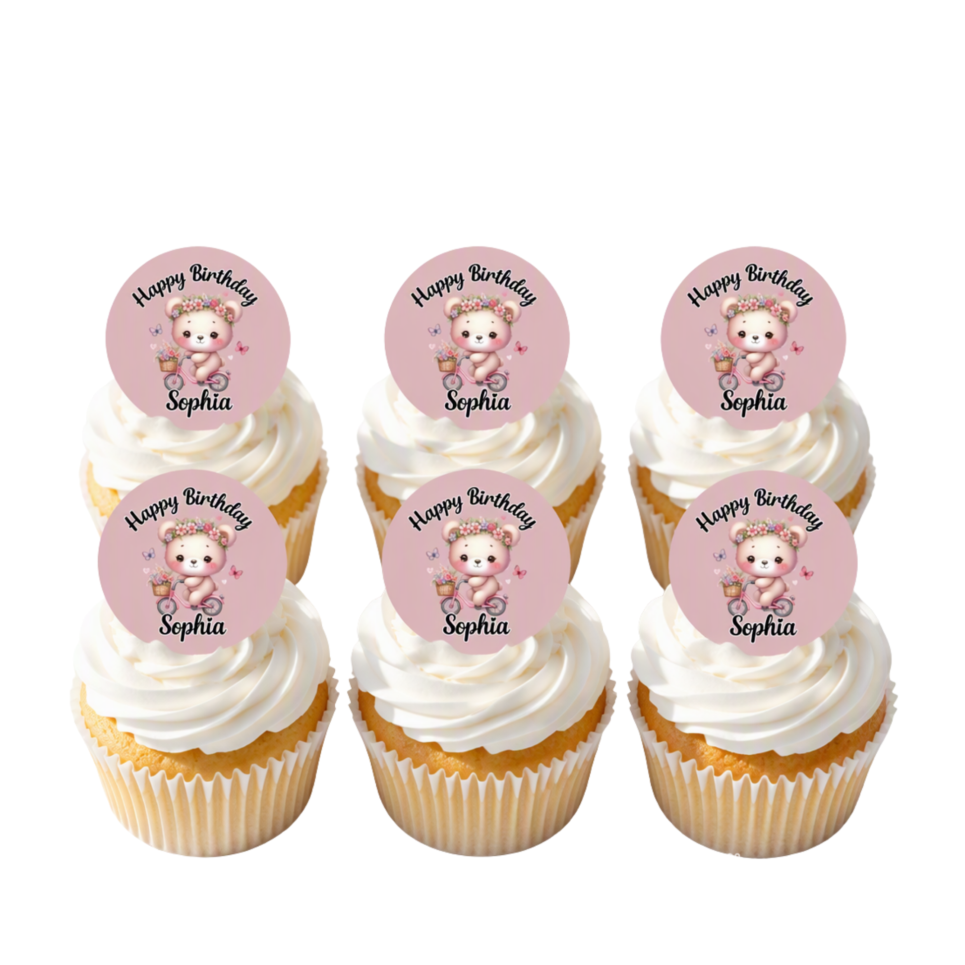 Custom Image Edible Icing Cupcake Topper, 2 Inch Round Sheet of 12
