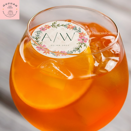 Custom Edible Wafer Drink Toppers – Personalized for Weddings, Parties & Christmas Celebrations