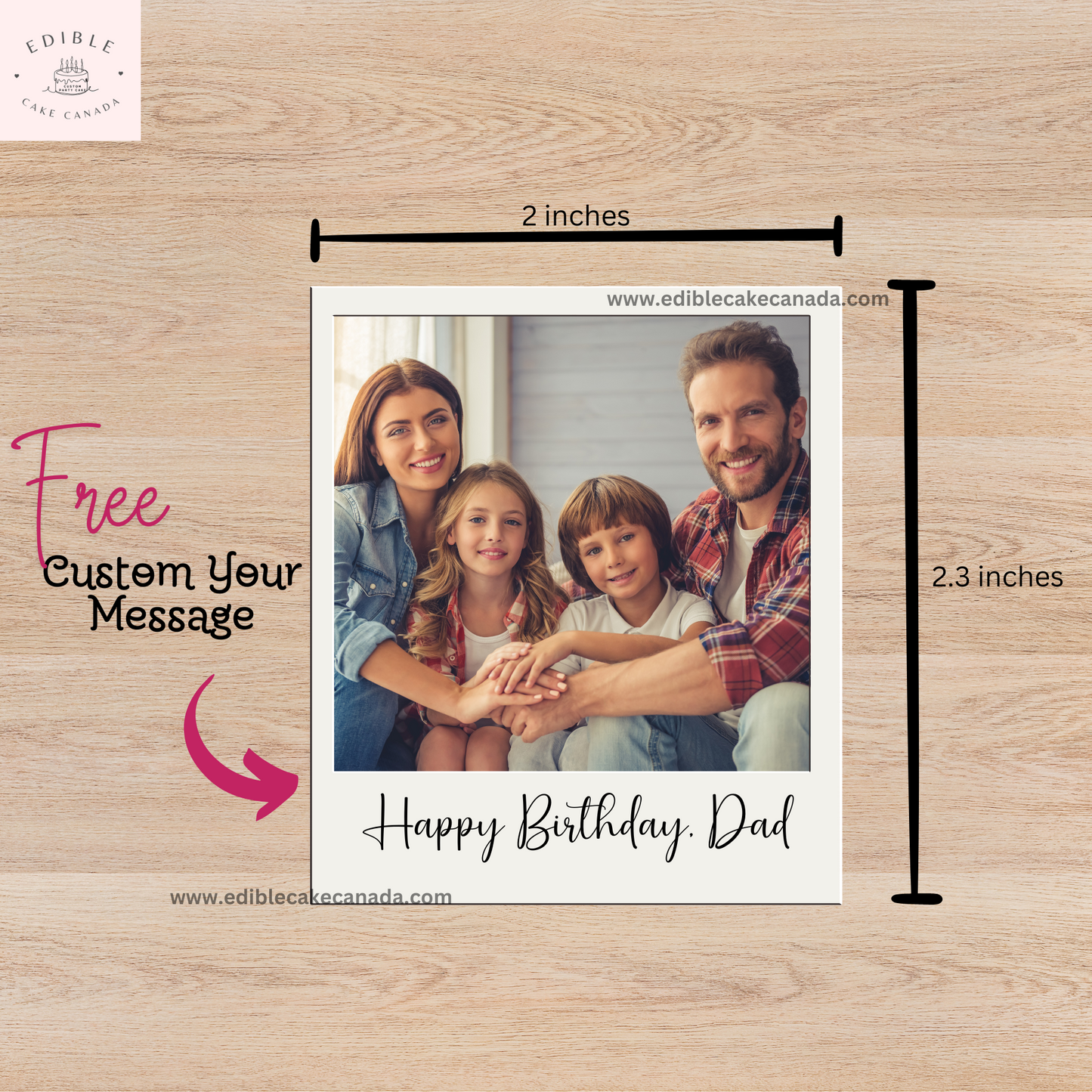 Edible Polaroid Photo Topper | Custom Polaroid Picture Cupcakes  |Photo Reels Film Icing Sheet