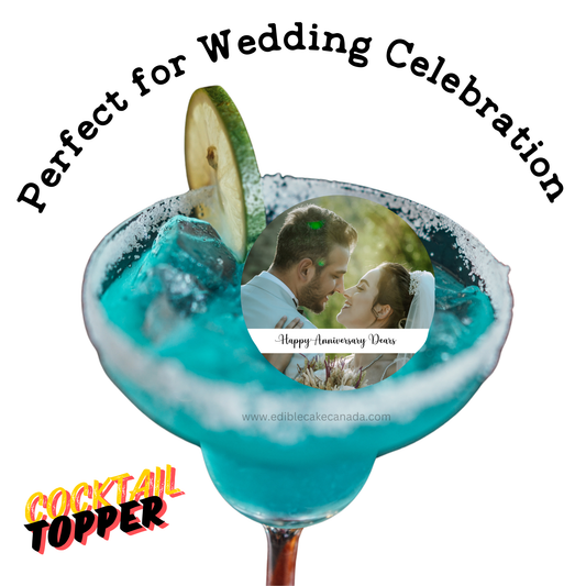 Edible Wafer Paper Drink Topper | Custom Photo Logo Image Edible Topper