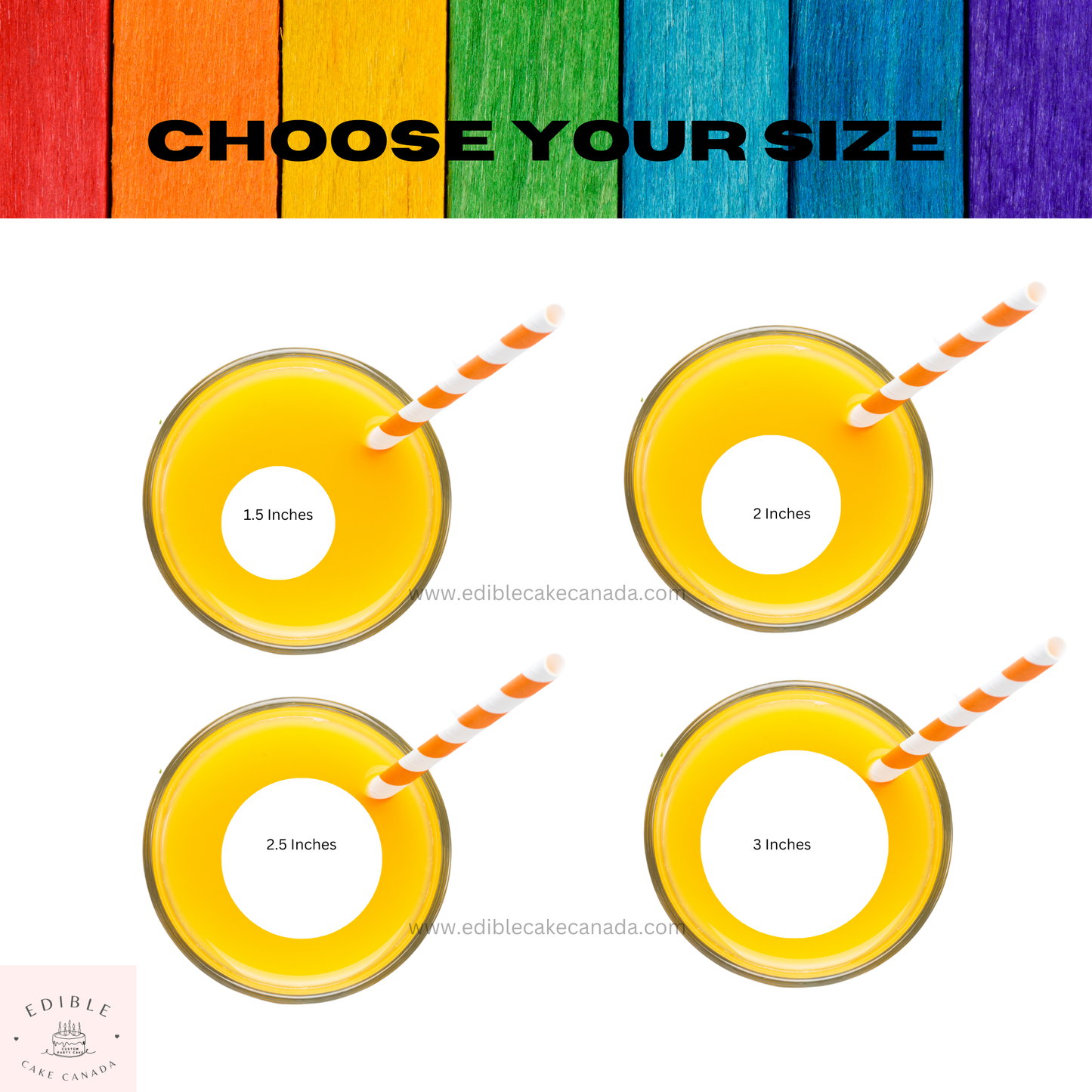 Edible Wafer Paper Drink Topper | Custom Photo Logo Image Edible Topper