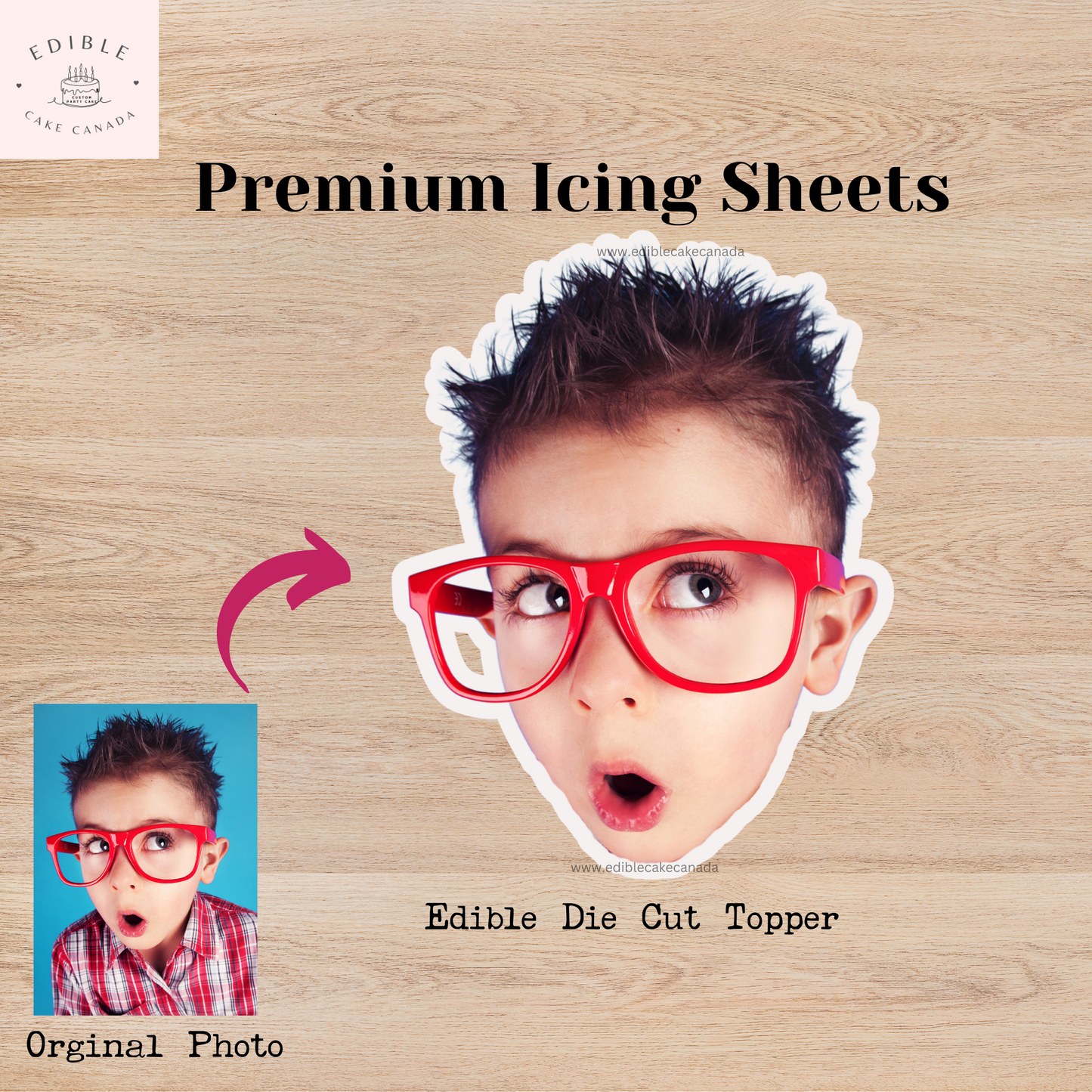 Edible Face Image Topper | Custom Photo Cupcake Topper | Edible Cake Sticker