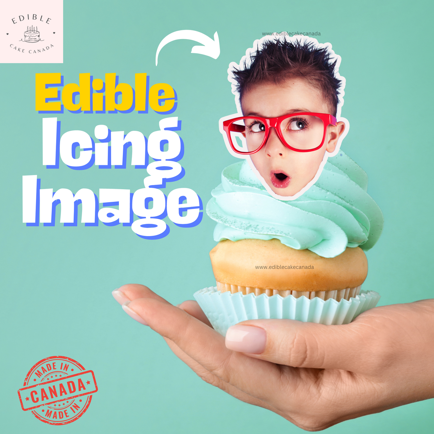 Edible Face Image Topper | Custom Photo Cupcake Topper | Edible Cake Sticker