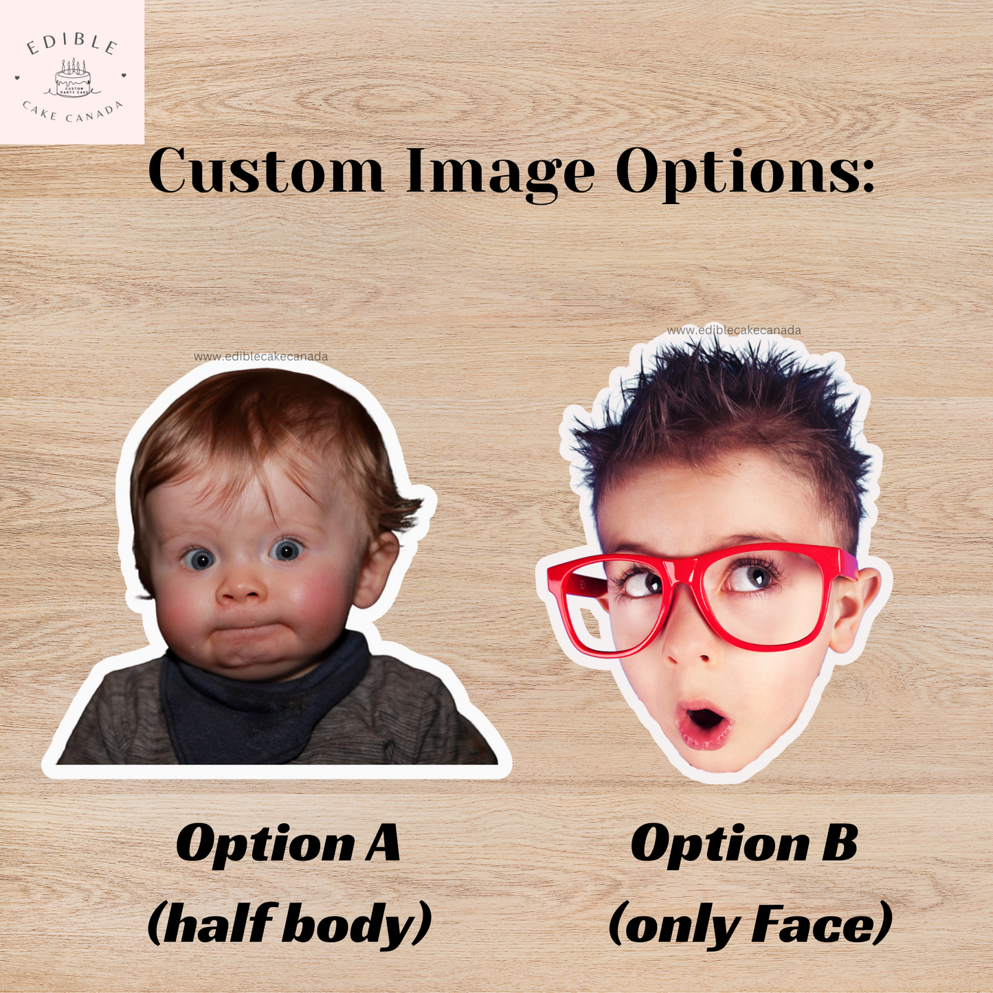 Edible Face Image Topper | Custom Photo Cupcake Topper | Edible Cake Sticker