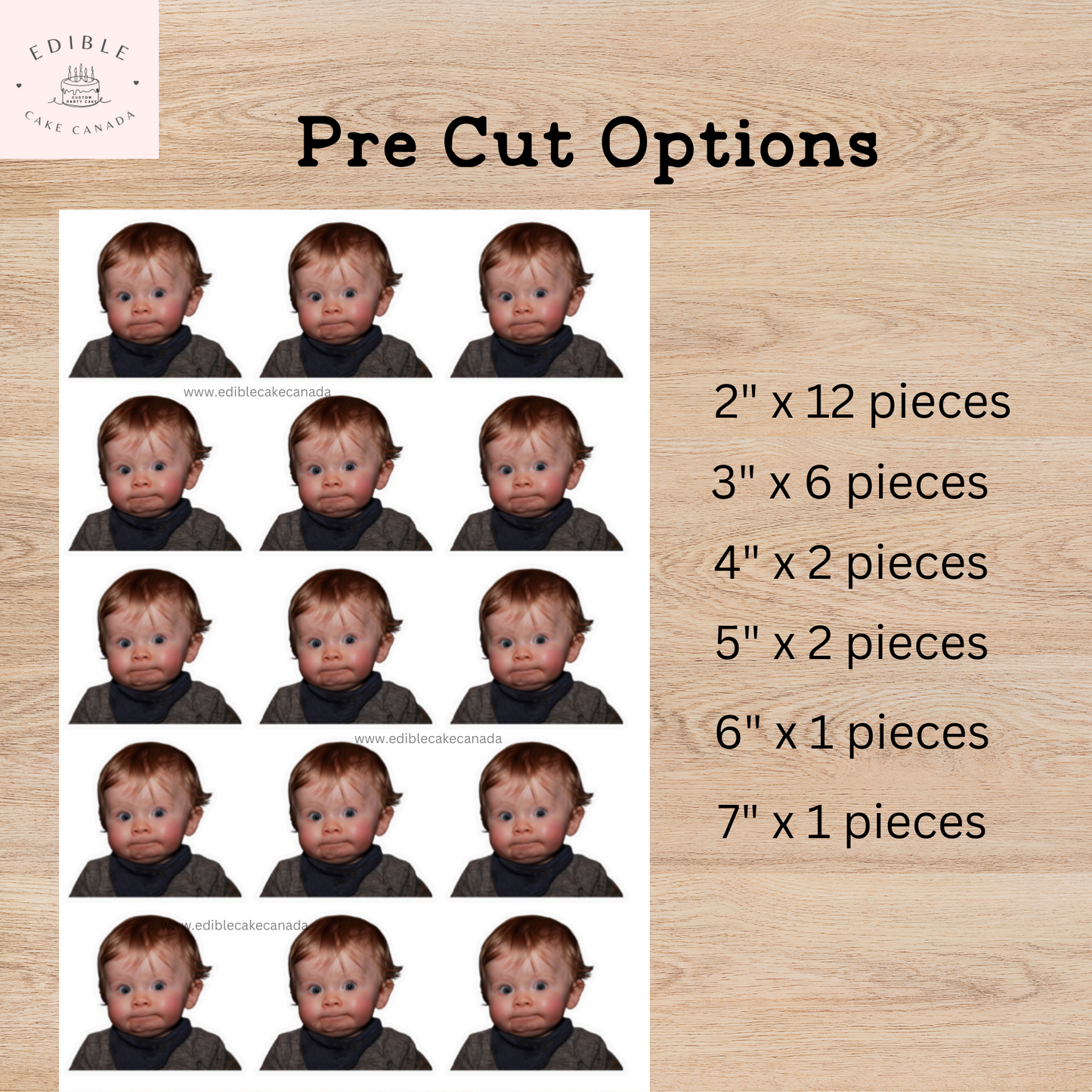 Edible Face Image Topper | Custom Photo Cupcake Topper | Edible Cake Sticker