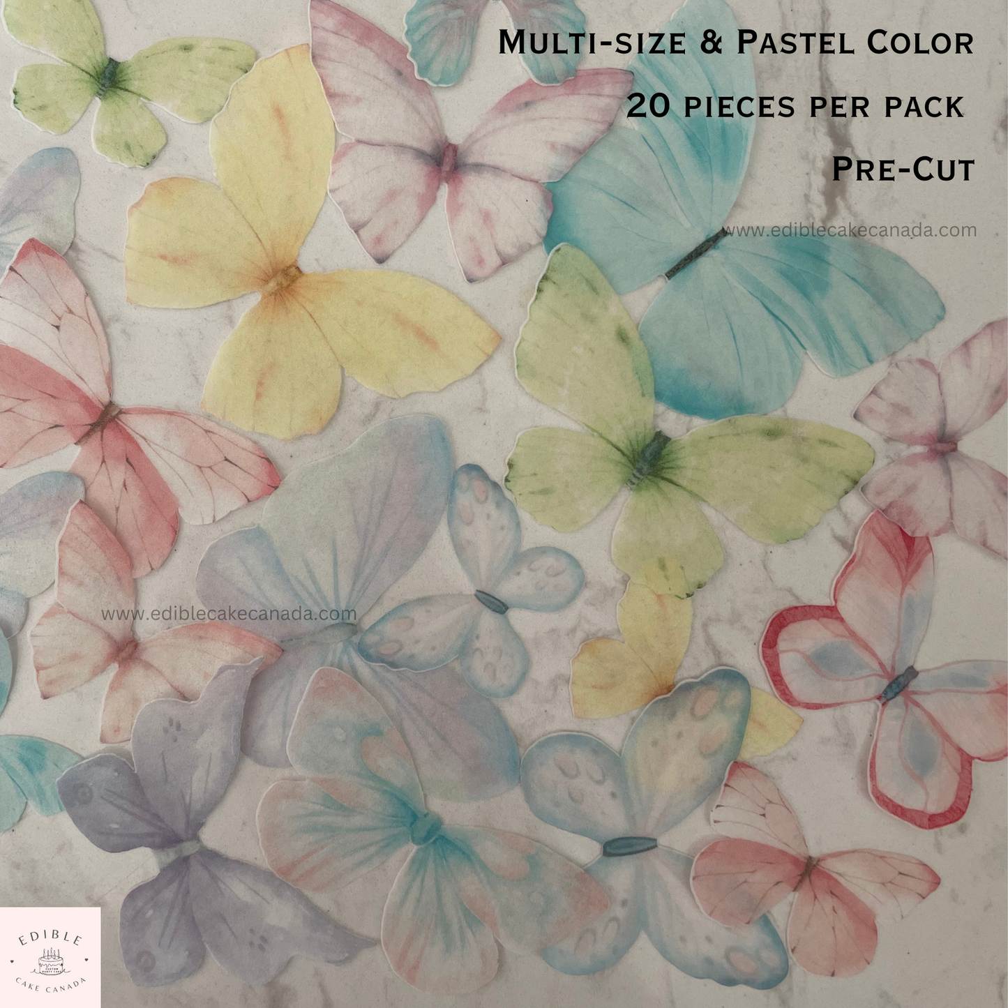 Edible Wafer Butterfly Paper | PreCut Wafer Paper 20 Pieces