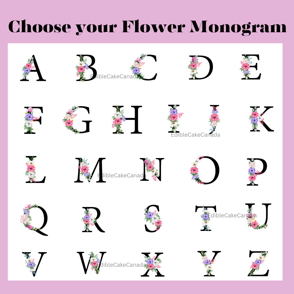 Custom Wedding Initial Wafer Drink Toppers | Precut Edible Drink Toppers for Wedding, Birthday & Cocktail Party