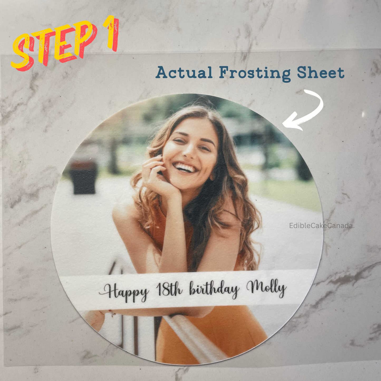 CUSTOM EDIBLE Photo Image Logo Icing Sheet Cake Topper