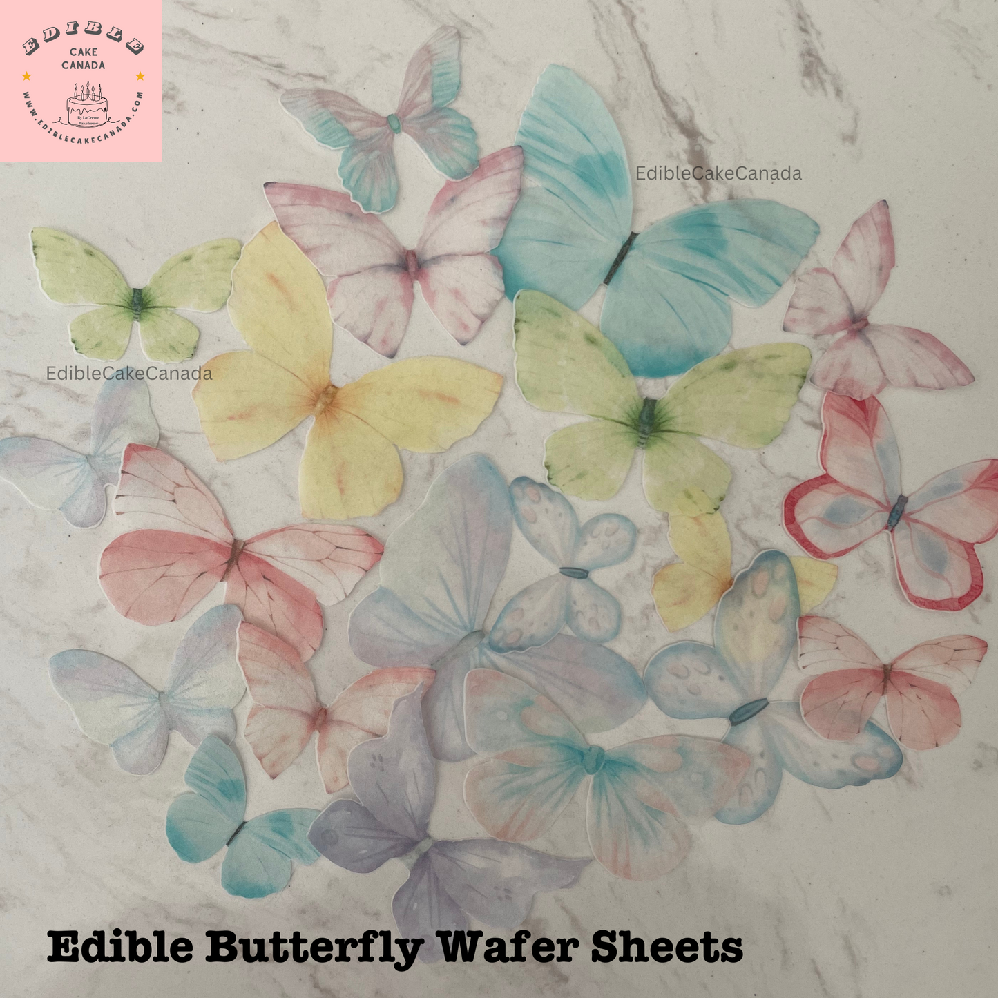 Edible Wafer Butterfly Paper | PreCut Wafer Paper 20 Pieces