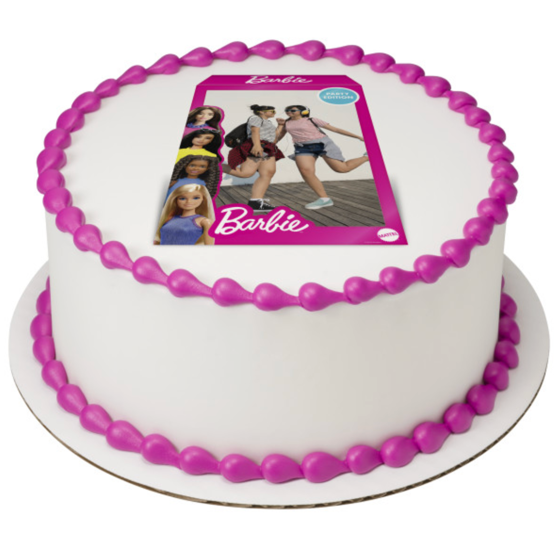 Be You Barbie PhotoCake edible image frame icing cake topper processed in Canada
