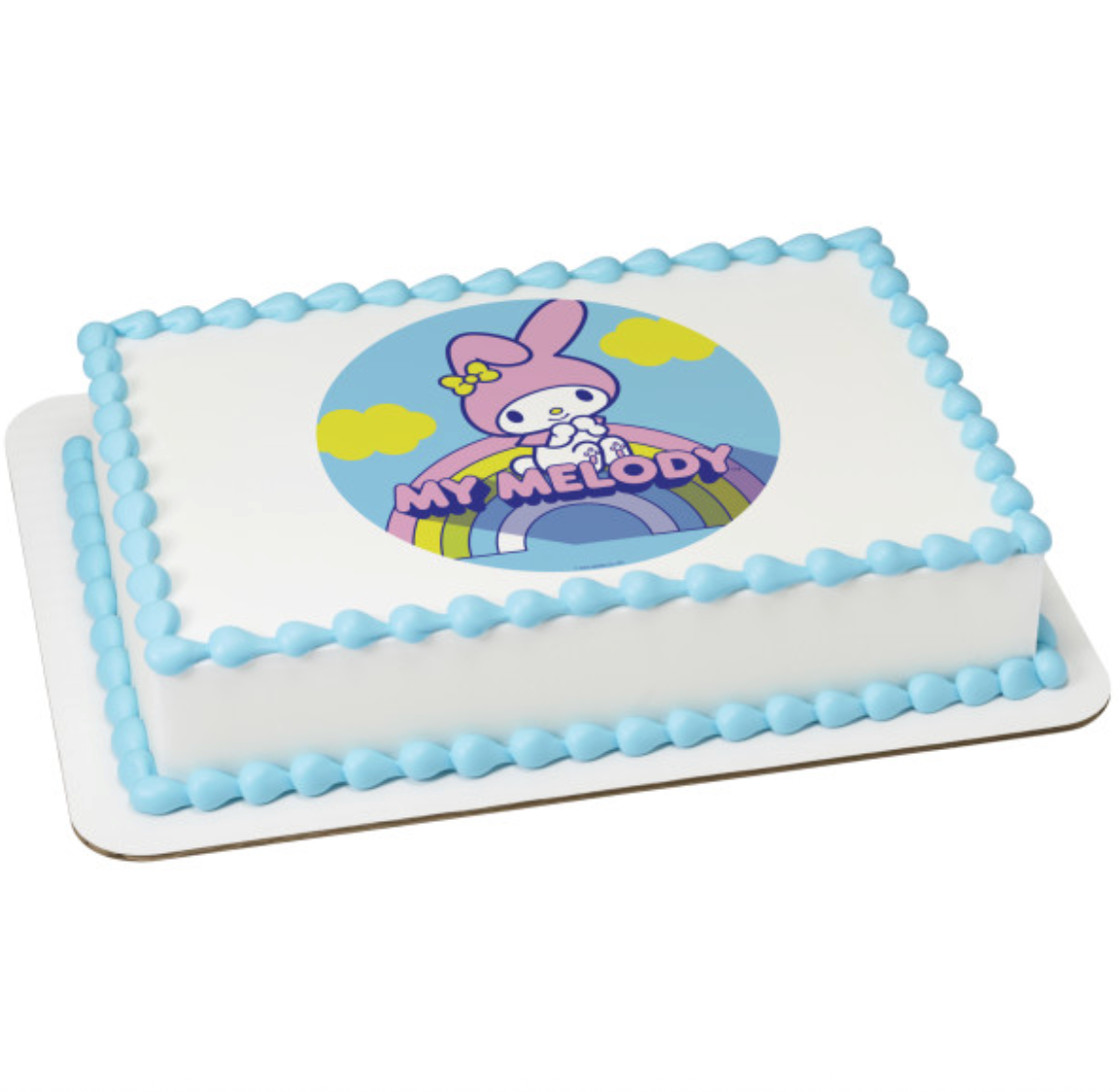 Hello Kitty and My Melody PhotoCake edible image cake topper processed in Canada

