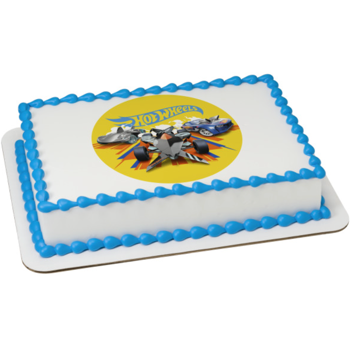Hot Wheels™ Burnin' Rubber PhotoCake® Edible Image® icing cake topper
