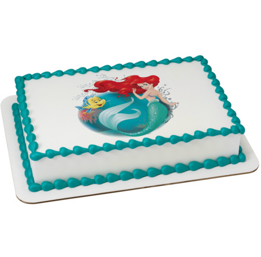 Disney Princess The Little Mermaid Make A Splash PhotoCake edible image cake topper  

Licensed Little Mermaid edible icing cake topper processed in Canada  

Ariel Disney Princess PhotoCake Edible Image birthday cake decoration  

The Little Mermaid Make A Splash edible cake topper for princess party  

Disney Little Mermaid edible image icing sheet cake topper Canada
