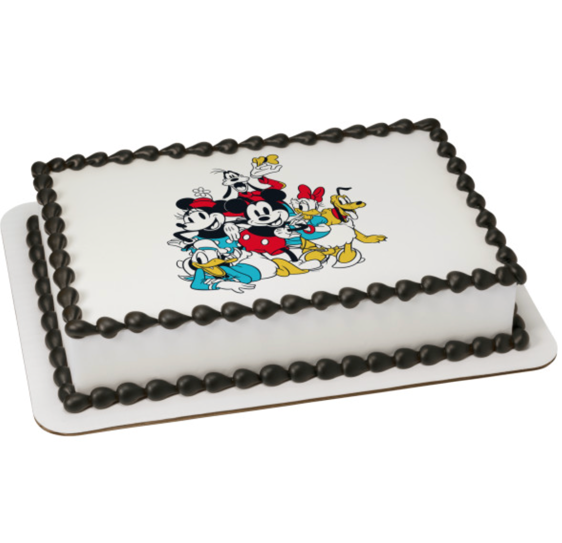 Mickey Mouse and Friends Sensational 6 PhotoCake edible image cake topper  

Licensed Mickey Mouse edible icing cake topper processed in Canada  

Mickey Mouse Minnie Donald Daisy Goofy Pluto edible cake image  

Sensational 6 PhotoCake Edible Image birthday cake topper  

Mickey Mouse and Friends edible icing sheet for birthday cake