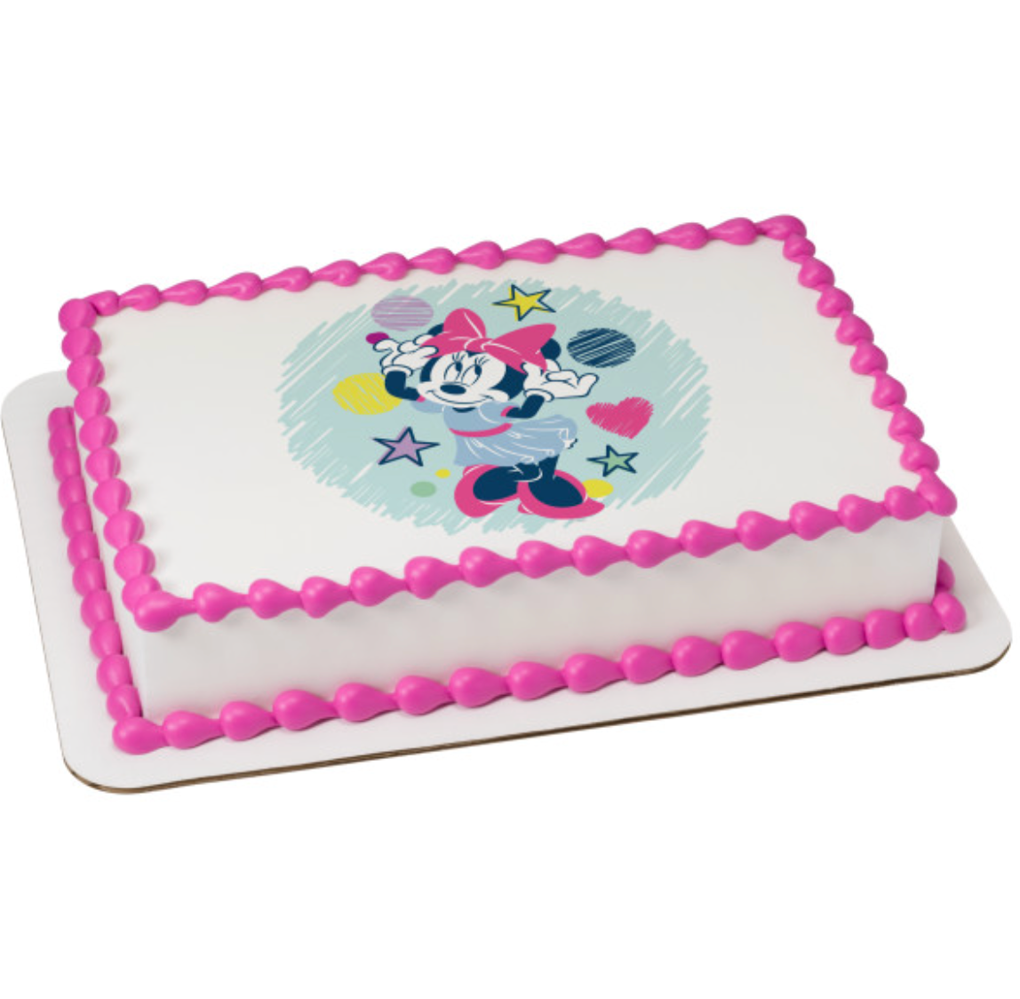Licensed Disney Minnie Mouse Sweet and Cute PhotoCake edible image cake topper printed in Canada
